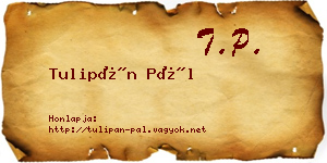 Tulipán Pál névjegykártya